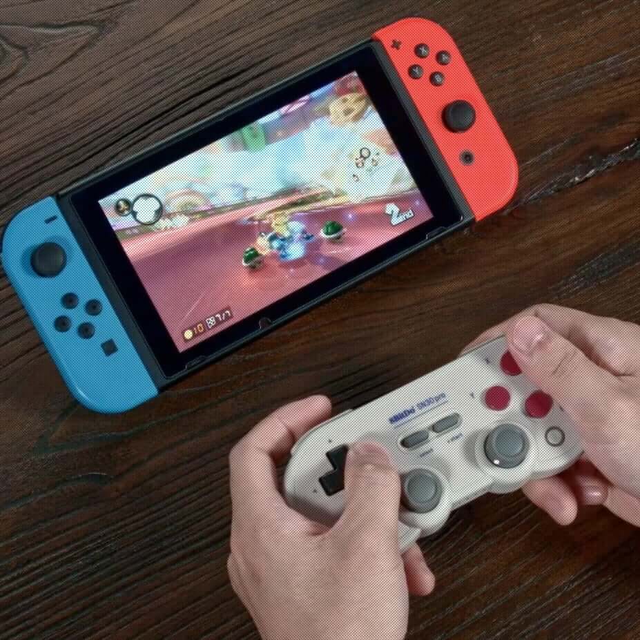 จอยเกมไร้สาย 8Bitdo SN30 Pro สีเทา/ปุ่มม่วง