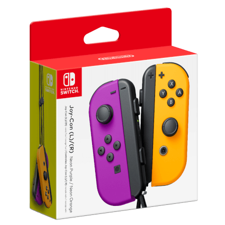  จอยเกมไร้สาย Nintendo Switch Joy Controller สีม่วง/ส้ม_1
