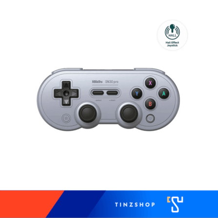 จอยเกมไร้สาย 8Bitdo SN30 Pro สีเทา/ปุ่มดำ_1