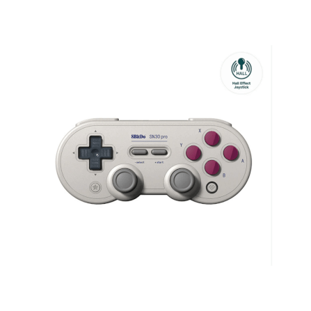 จอยเกมไร้สาย 8Bitdo SN30 Pro สีเทา/ปุ่มม่วง_3