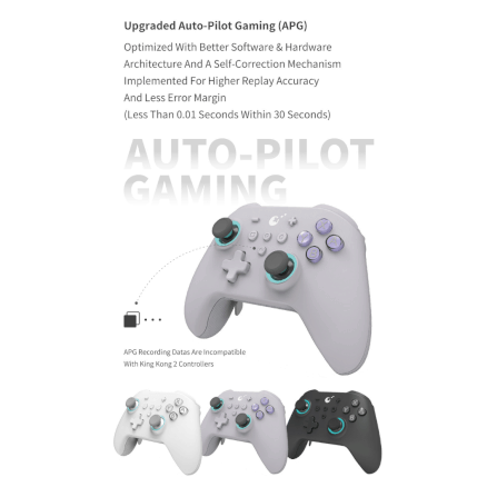 จอยเกมไร้สาย GuliKit Pro Controller NS39 KK3 MAX Retro Series สีขาว _4