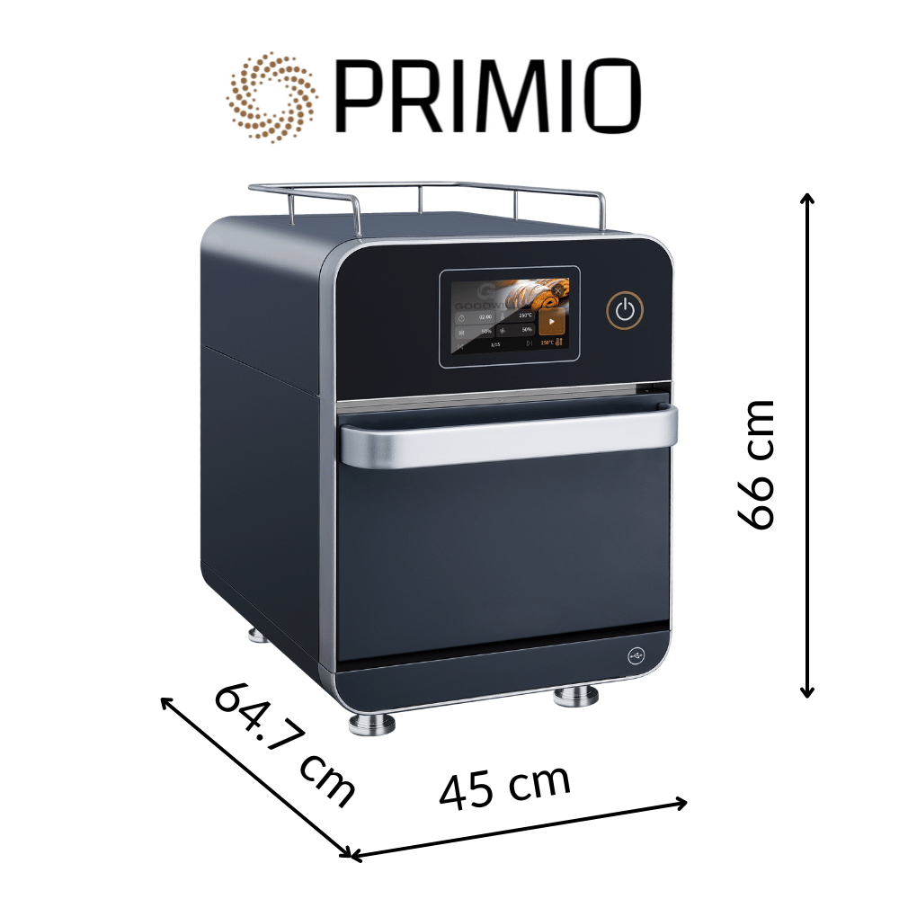 ไมโครเวฟระบบอบลมร้อน PRIMIO HSO-168 หน้าจอสัมผัส, ขนาด 18 ลิตร