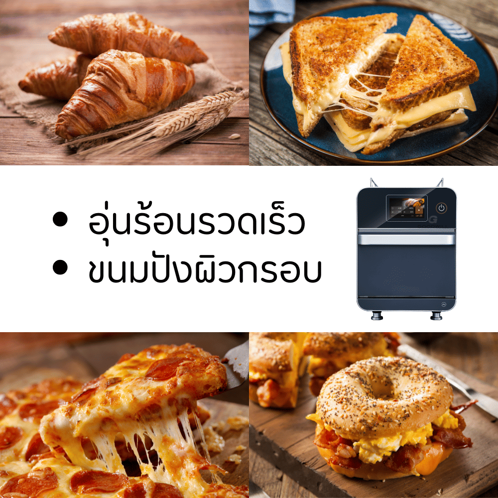ไมโครเวฟระบบอบลมร้อน PRIMIO HSO-168 หน้าจอสัมผัส, ขนาด 18 ลิตร