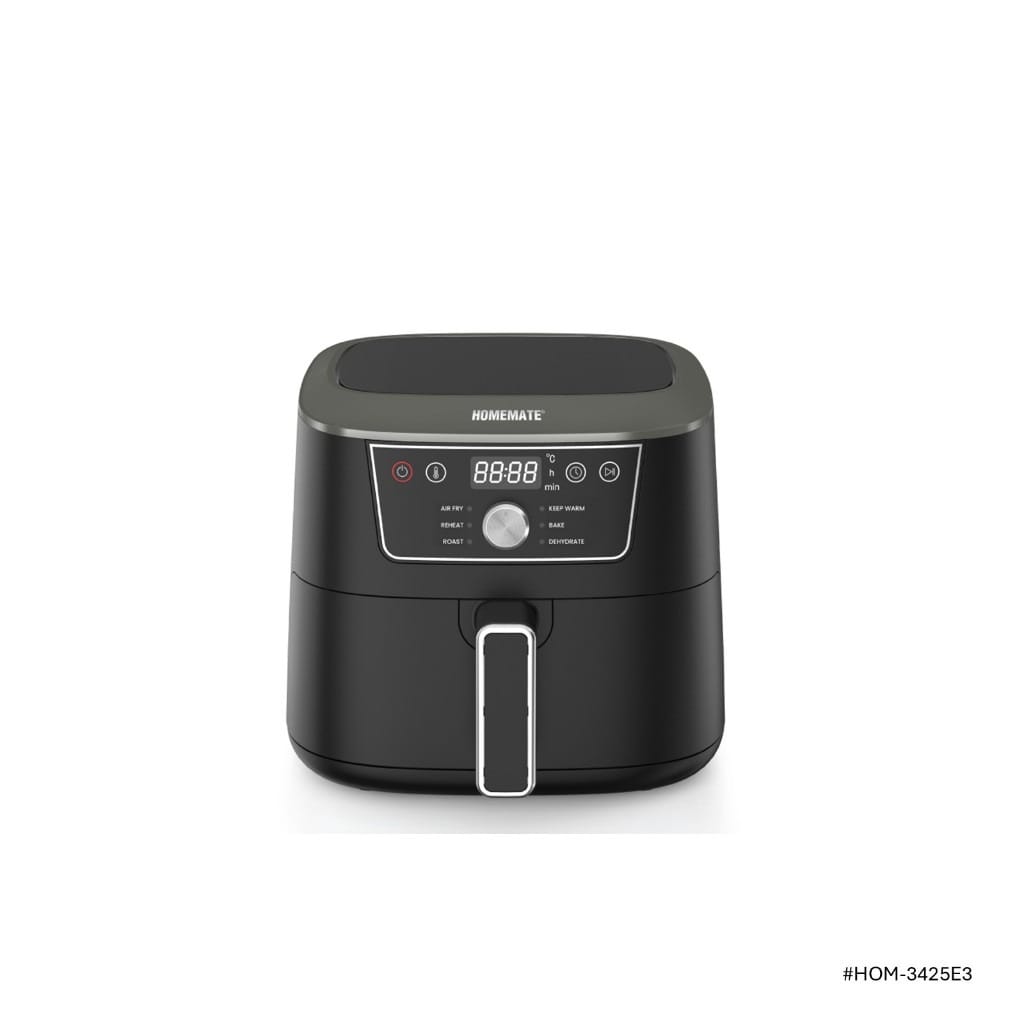 หม้อทอดไร้น้ำมัน EXTRA WIDE HOMEMATE (HOM-3425E3) 4.7 ลิตร สีดำ_0