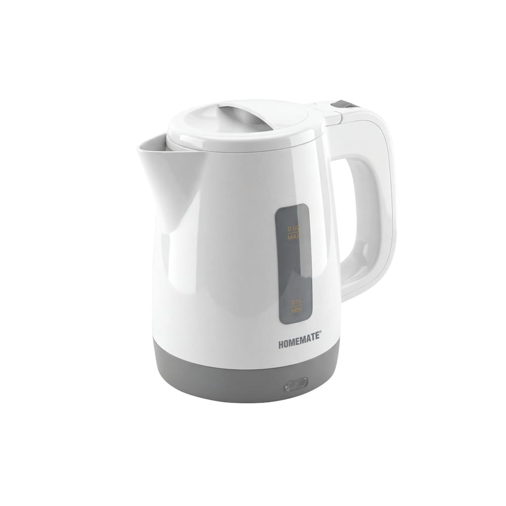 กาต้มน้ำไฟฟ้าพกพา DUAL VOLTAGE HOMEMATE (HOM-215372) 0.5 ลิตร สีขาว_0