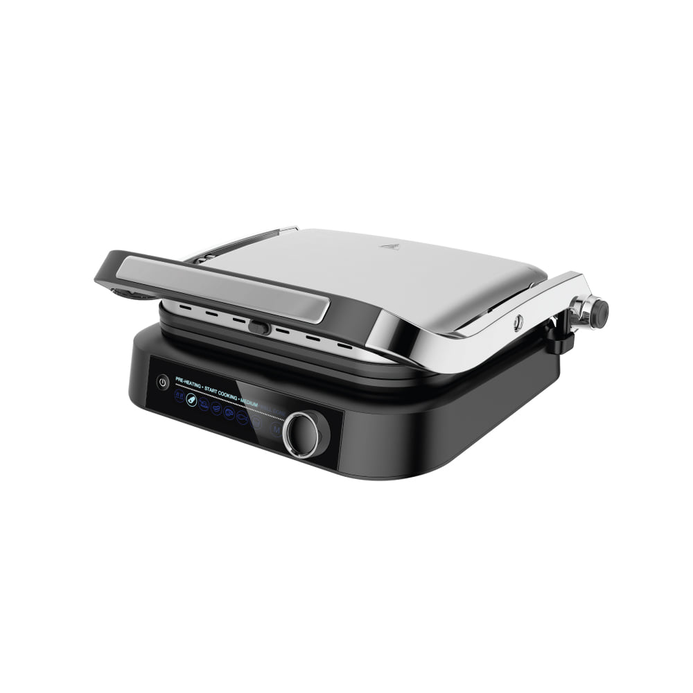 เตาปิ้งย่าง 2 ด้าน SMARTCHEF PRO HOMEMATE HOM-260068 สีเงิน-ดำ_2