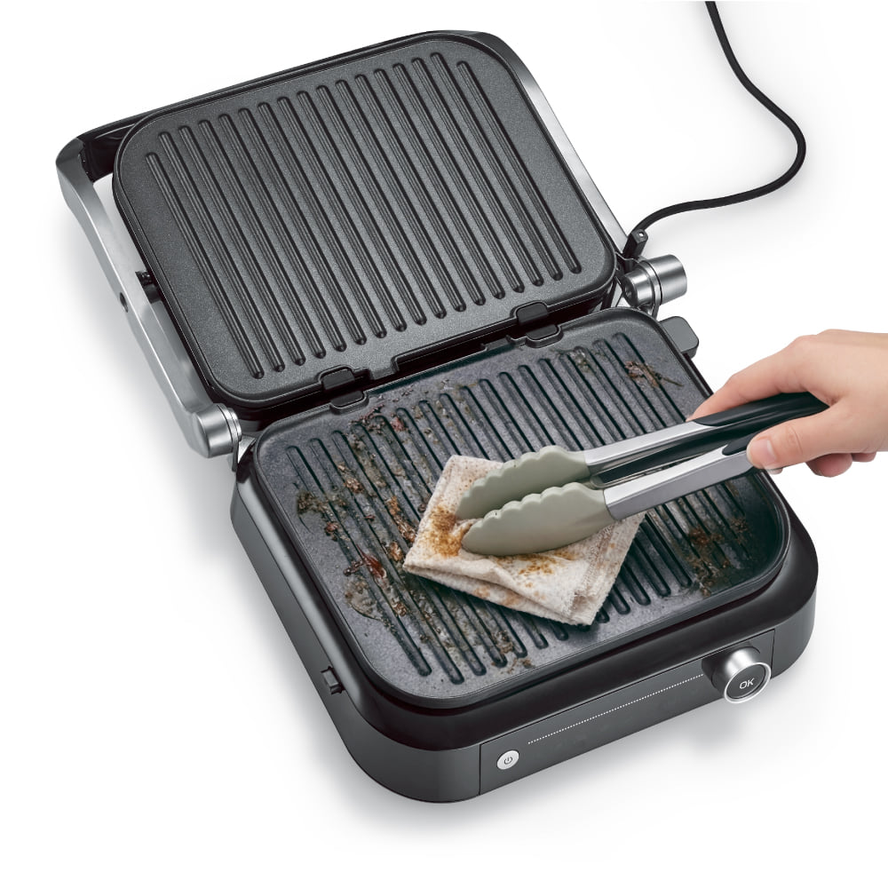 เตาปิ้งย่าง 2 ด้าน SMARTCHEF PRO HOMEMATE HOM-260068 สีเงิน-ดำ_4