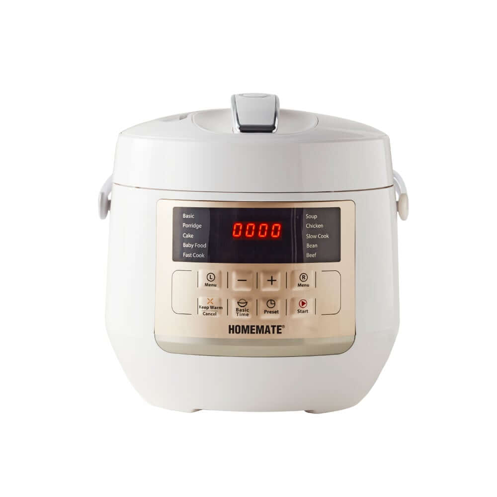 หม้ออัดแรงดันไฟฟ้า หม้อหุงข้าวรุ่นใหม่ SMART COOKER HOMEMATE (HOM-12LC62) ความจุ 3 ลิตร สีขาว_0