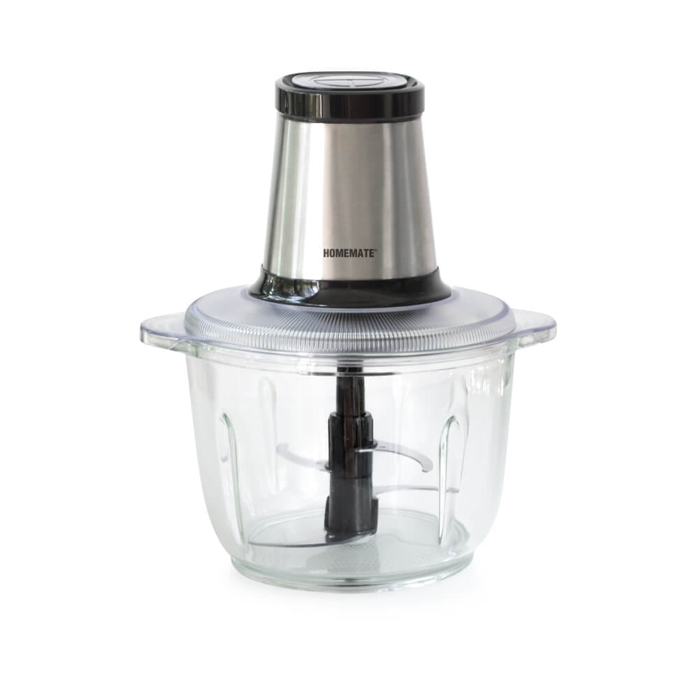 เครื่องบดสับอาหารขนาด HOMEMATE (HOM-264101) 2 ลิตร สีเงิน-ดำ_1
