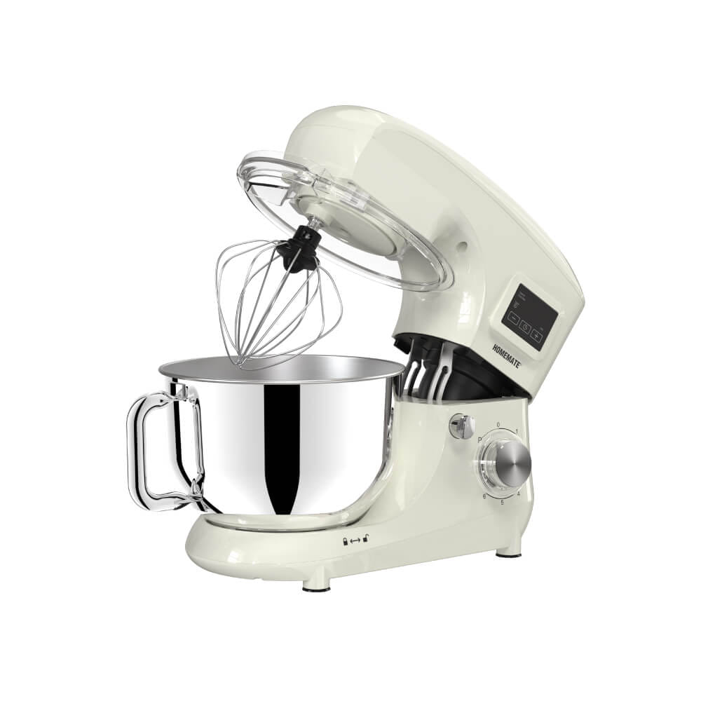 เครื่องผสมอาหาร HOMEMATE (HOM-335120) ความจุ 5 ลิตร หน้าจอดิจิทัล สีครีม_1