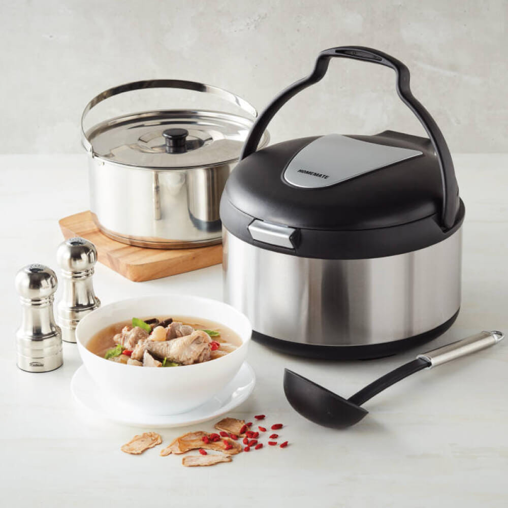 หม้อตุ๋นไร้สาย HOMEMATE (HOM-1235C1) 3.5 ลิตร สีเงิน-ดำ_4