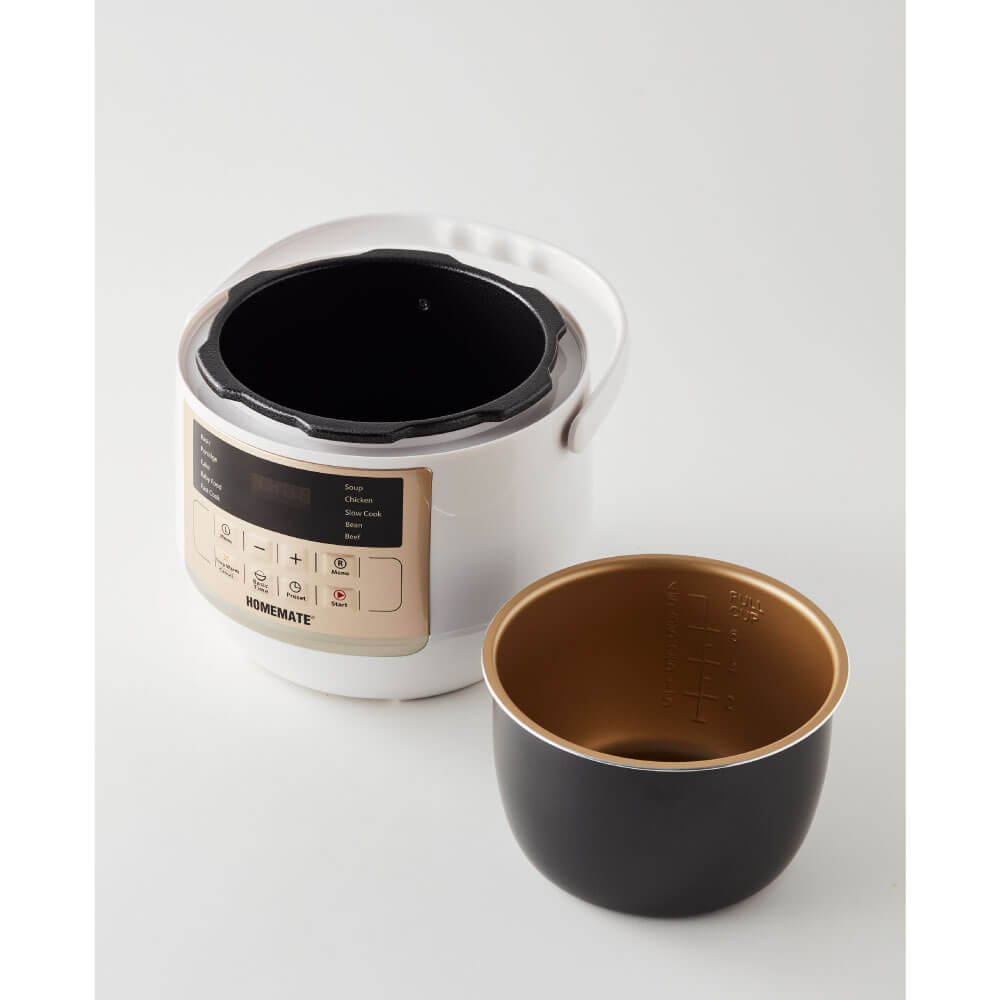 หม้ออัดแรงดันไฟฟ้า หม้อหุงข้าวรุ่นใหม่ SMART COOKER HOMEMATE (HOM-12LC62) ความจุ 3 ลิตร สีขาว_4