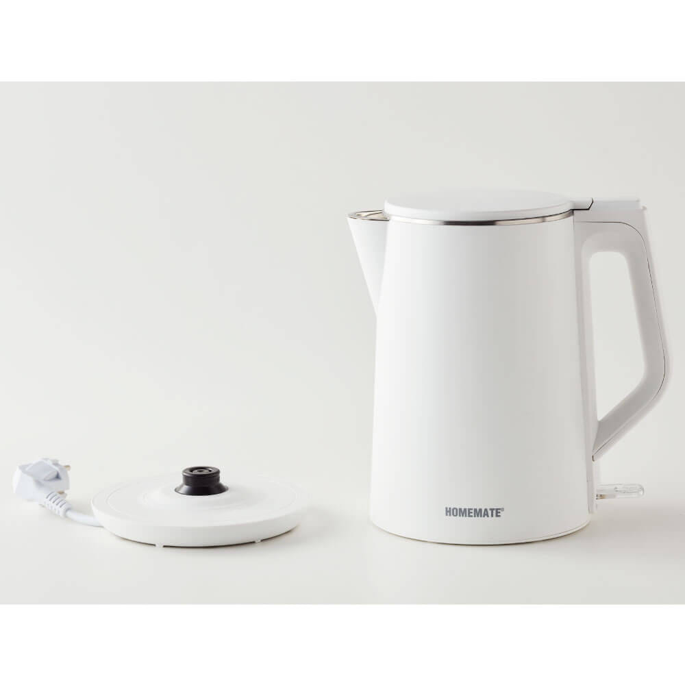 กาต้มน้ำไร้สายผนังสองชั้น HOMEMATE (HOM-264102) 1.5 ลิตร สีขาว_8