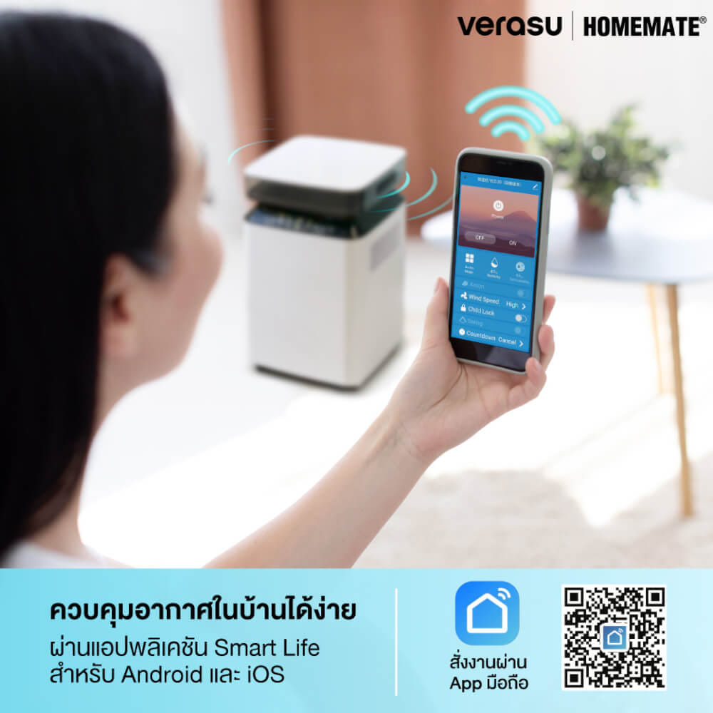 เครื่องขจัดความชื้น HOMEMATE (HOM-16F402) 45 sq.m. สีขาว_1