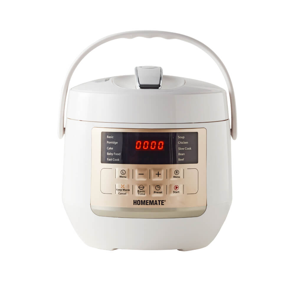 หม้ออัดแรงดันไฟฟ้า หม้อหุงข้าวรุ่นใหม่ SMART COOKER HOMEMATE (HOM-12LC62) ความจุ 3 ลิตร สีขาว_7