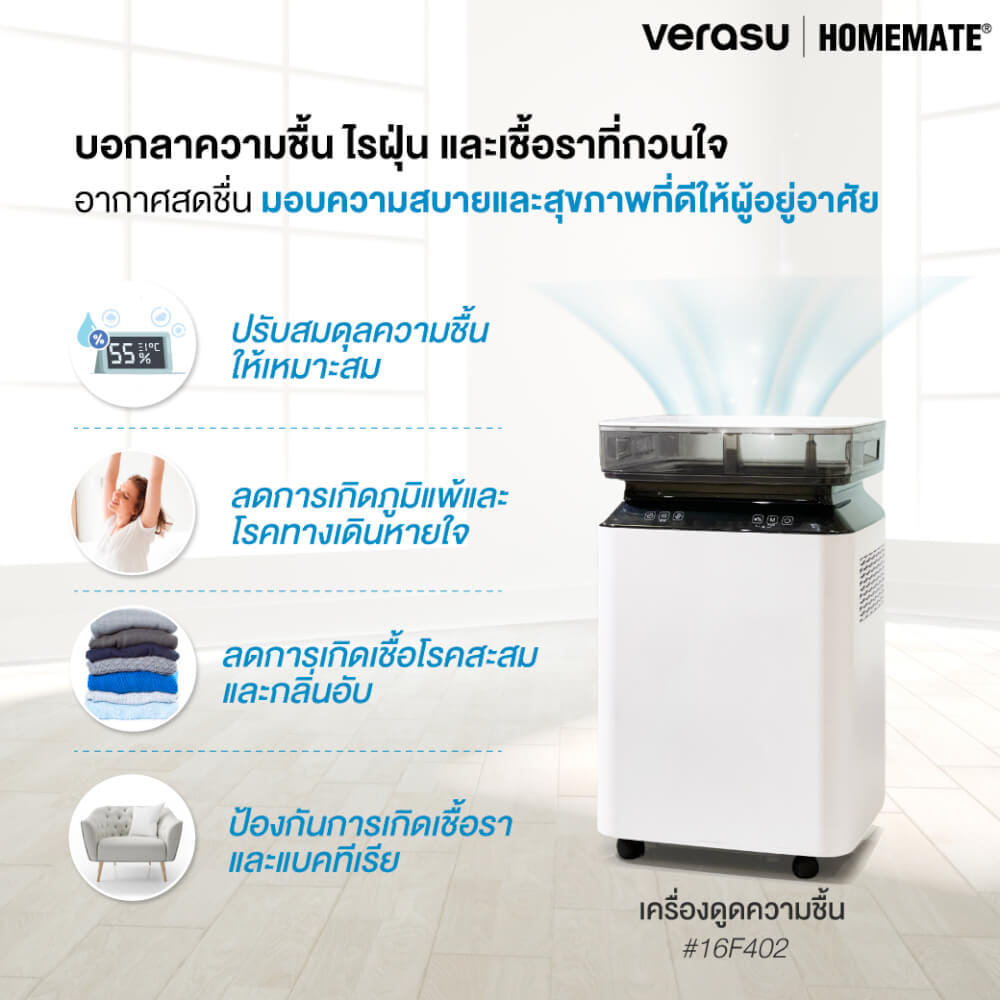 เครื่องขจัดความชื้น HOMEMATE (HOM-16F402) 45 sq.m. สีขาว_3