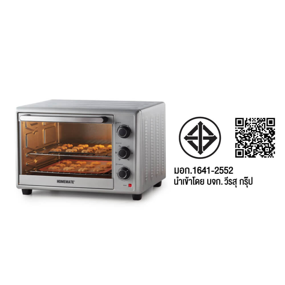 เตาอบไฟฟ้า HOMEMATE (HOM-23F368) ขนาด 36 ลิตร สีเงิน_10