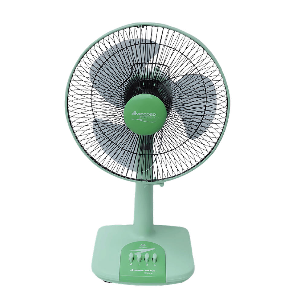 พัดลมตั้งโต๊ะ ACCORD PREVAIL 12 นิ้ว รุ่น AC-201 สีเขียว