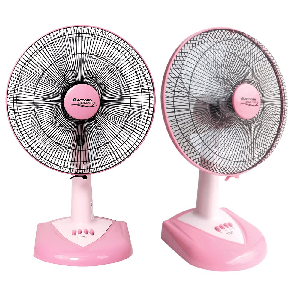  พัดลมตั้งโต๊ะ Accord Prevail 16 นิ้ว รุ่น AC-1661 สีชมพู