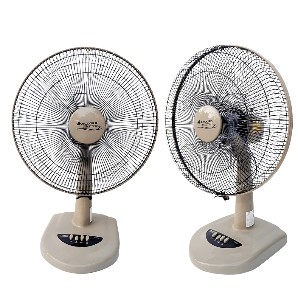พัดลมตั้งโต๊ะ Accord Prevail 16 นิ้ว รุ่น 16 EURO สีเทา