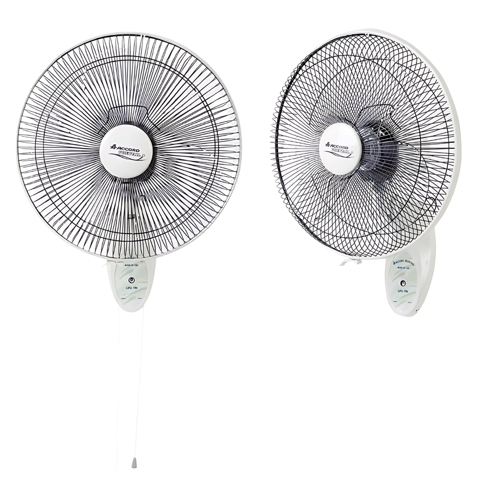 พัดลมติดผนัง16 นิ้ว Accord Prevail แบบ 2 เชือกดึง รุ่น AC-16W สีขาว