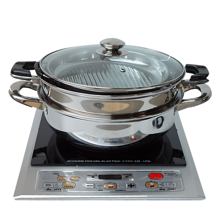 เตาแม่เหล็กไฟฟ้าพร้อมหม้อและกระทะ Accord Prevail รุ่น AC-5599 _0