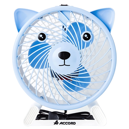 พัดลมตั้งโต๊ะ Accord Prevail รุ่น AC-07 หมี สีฟ้า