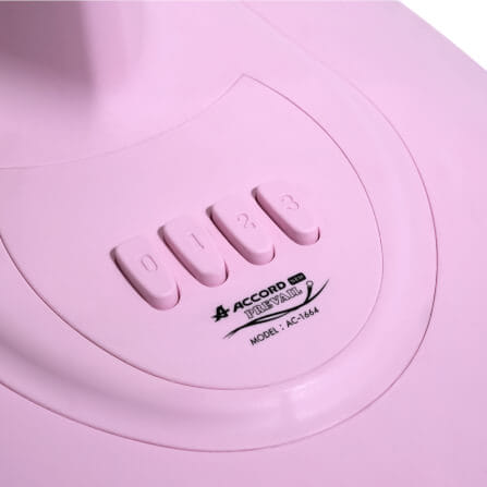 พัดลมตั้งโต๊ะ ACCORD PREVAIL AC-1664 สีชมพู_6
