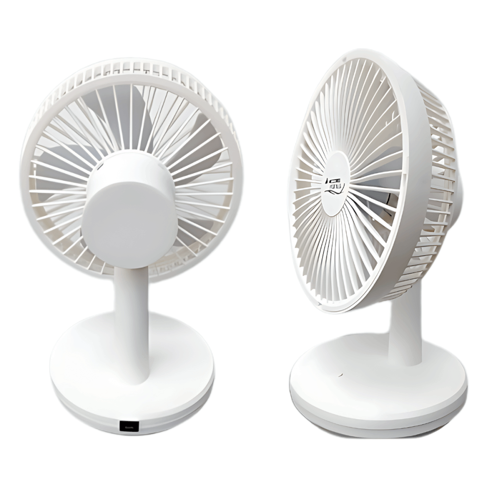  พัดลมตั้งโต๊ะชาร์จไฟ Accord Prevail รุ่น USB-6B สีขาว 