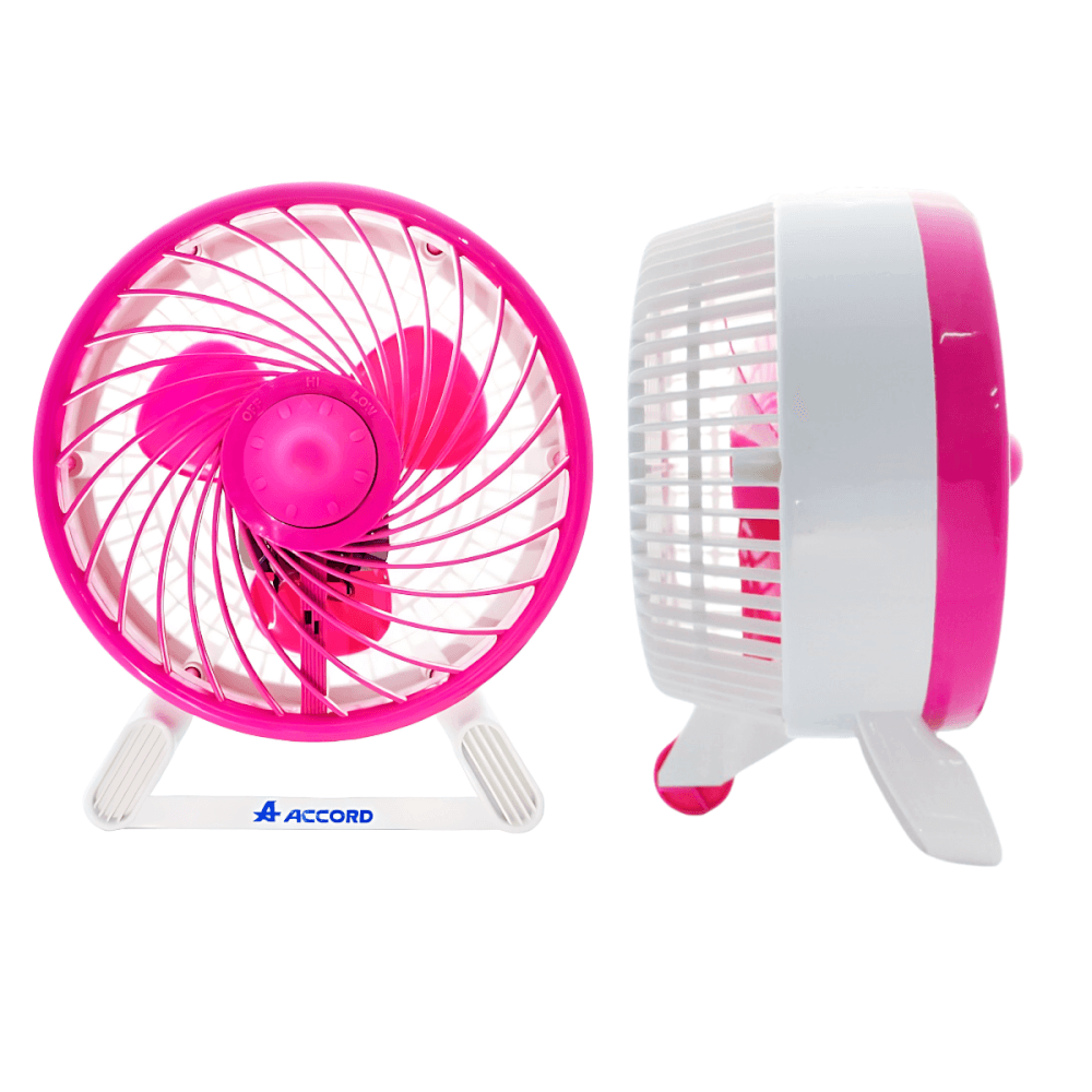 พัดลมตั้งโต๊ะ Accord Prevail รุ่น DT-78 TURBO สีชมพู_6