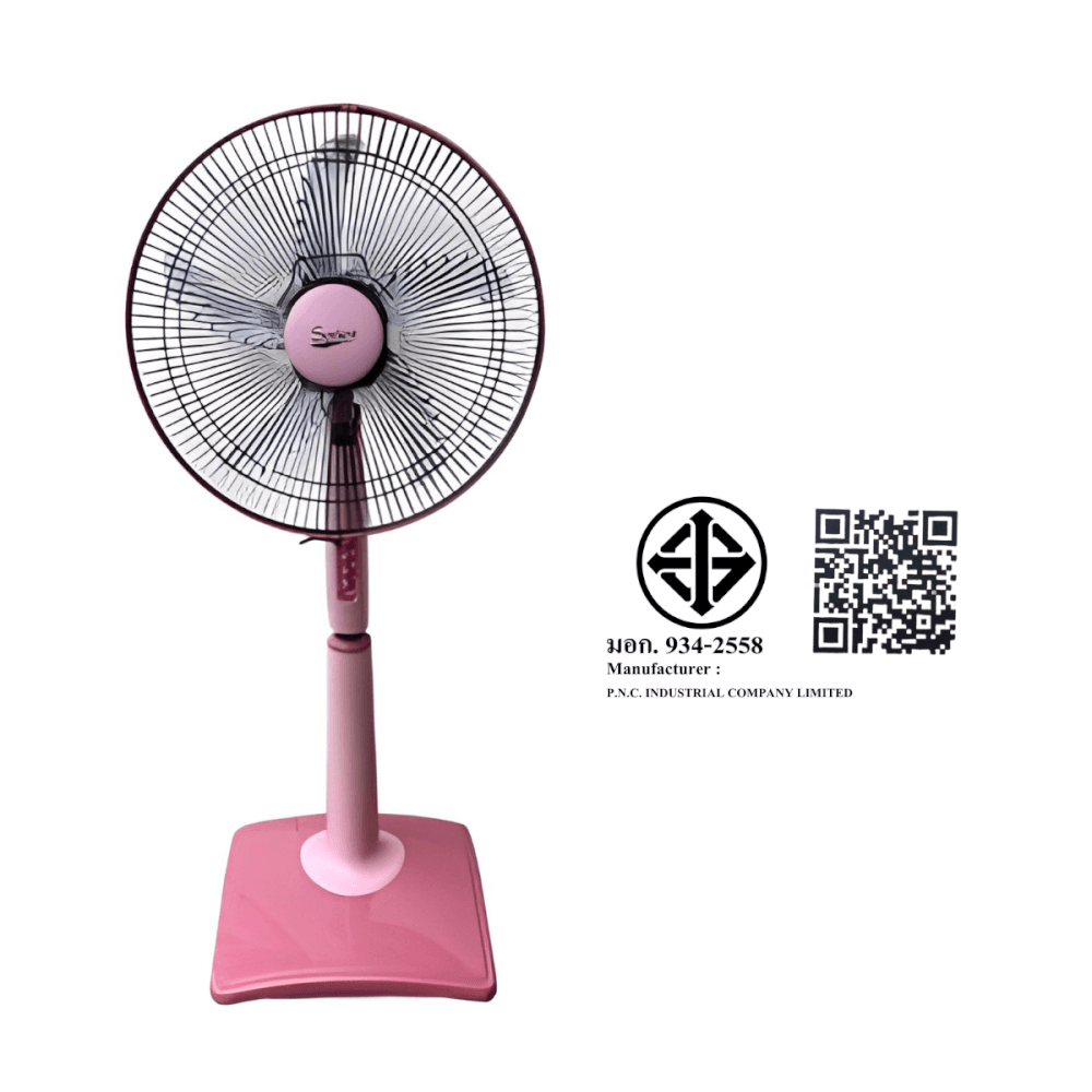 พัดลมตั้งพื้น ACCORD 16 นิ้ว Model : SR-2060 สีชมพู_3
