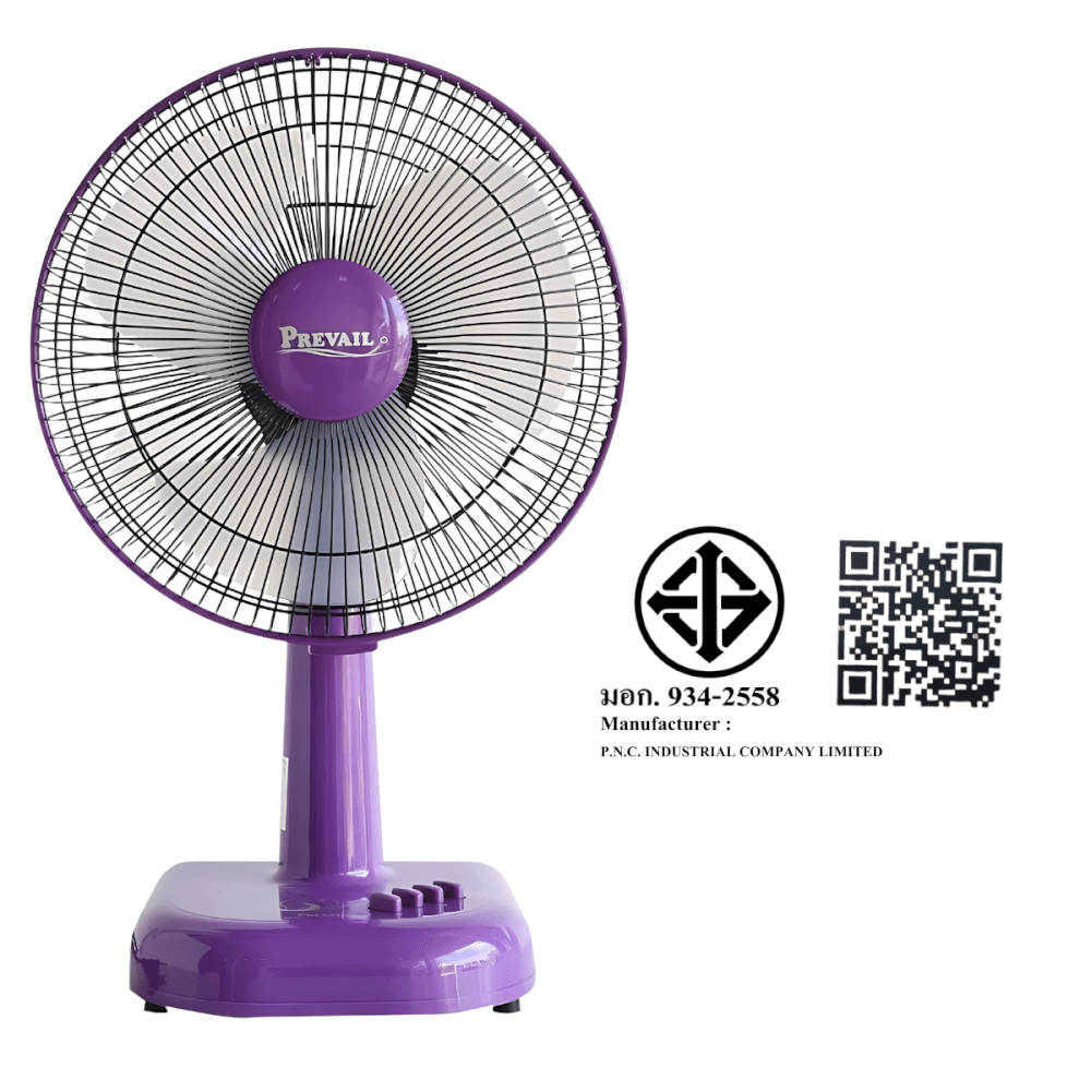 พัดลมตั้งโต๊ะ Accord Prevail 12 นิ้ว รุ่น PV-201 สีม่วง_3