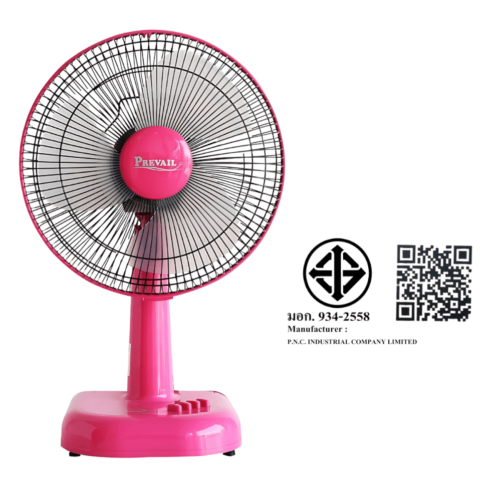 พัดลมตั้งโต๊ะ Accord Prevail 12 นิ้ว รุ่น PV-201 สีชมพู_3