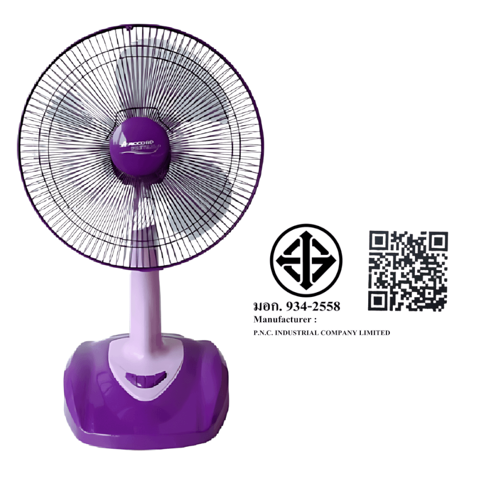 พัดลมตั้งโต๊ะ Accord Prevail 16 นิ้ว รุ่น TORNADO สีม่วง_3