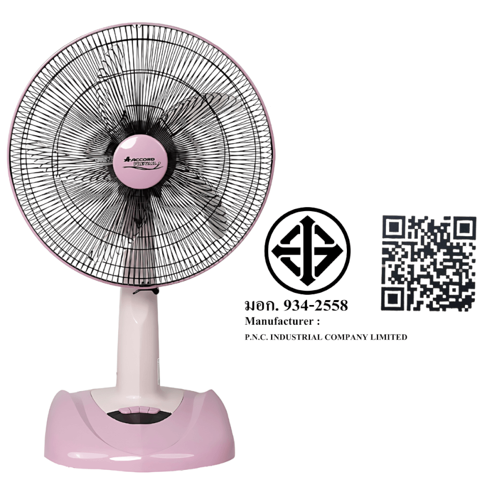  พัดลมตั้งโต๊ะ Accord Prevail 18 นิ้ว รุ่น AC-1881 สีชมพู_3