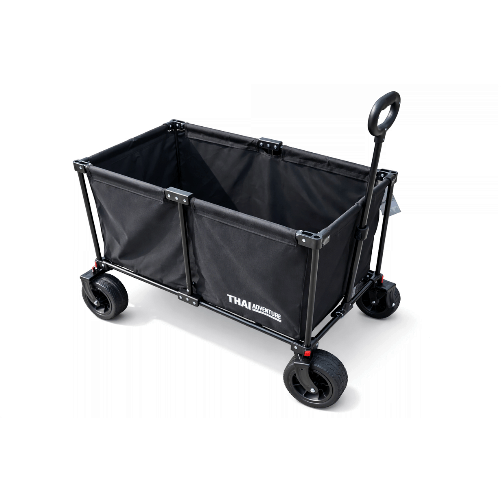 รถเข็นอเนกประสงค์ THAI ADVENTURE รุ่น WAGON XL สำหรับแคมป์ปิ้ง/กลางแจ้ง สีดำ