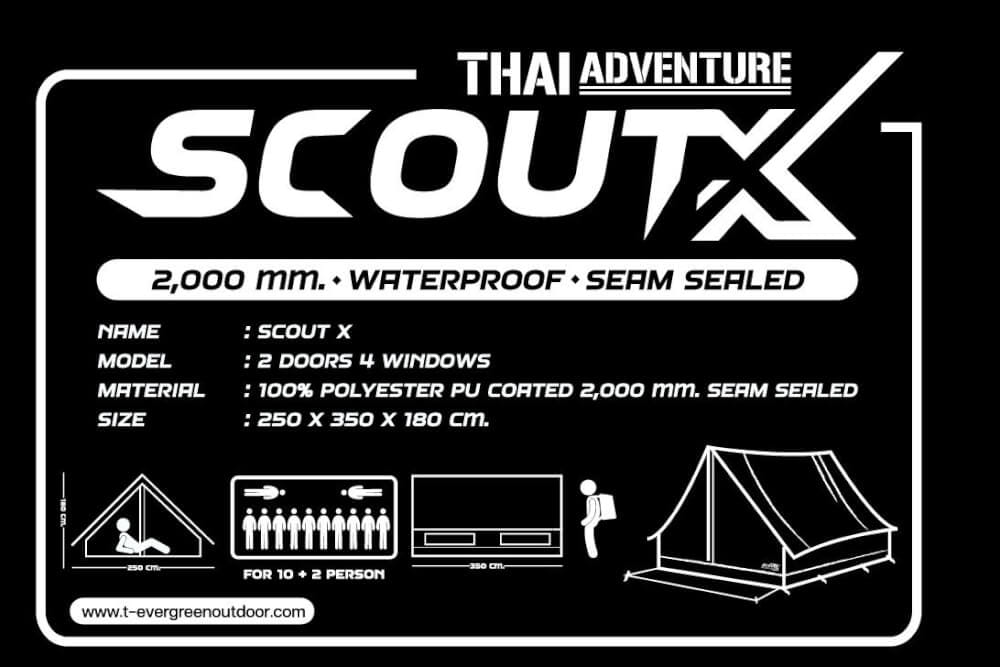 เต็นท์ลูกเสือ THAI ADVENTURE รุ่น SCOUT X ขนาด 10-12 คนนอน สีน้ำเงิน_6