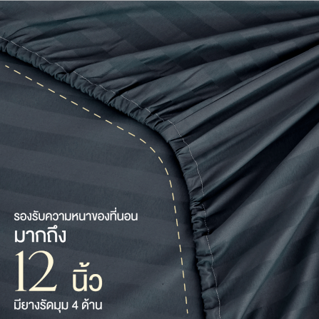 ชุดผ้าปูที่นอน 3.5 ฟุต 5 ชิ้น IBED ลายริ้ว IMPERIAL BLUE พร้อมผ้านวมถอดซัก_4