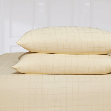 ชุดผ้าปูที่นอน 3.5 ฟุต 3 ชิ้น IBED ลายสี่เหลี่ยม VANILLA_5