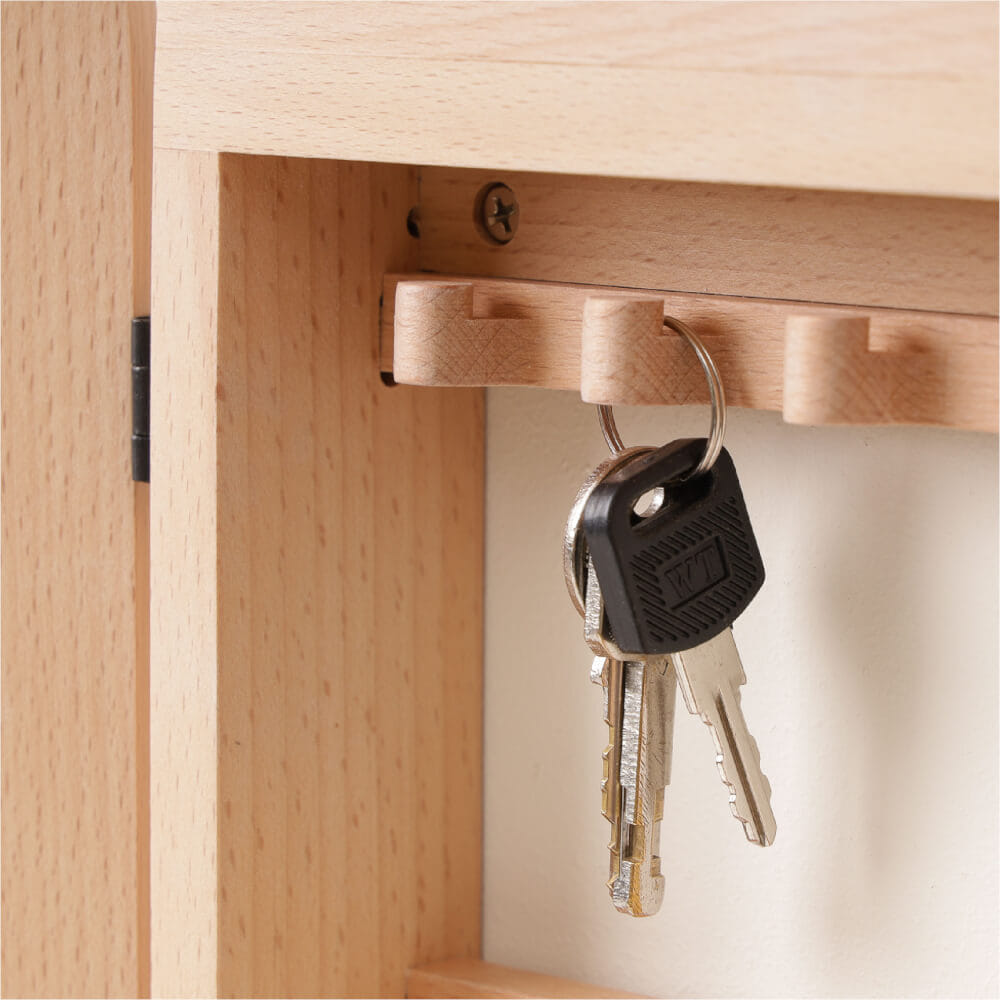 ตู้กุญแจติดผนังดีไซน์สวยไม้บีชจริง PANA OBJECTS รุ่น MITI PLUS: KEY CABINETS สีไม้บีชธรรมชาติ SIZE 18.4X9X41 ซม_1