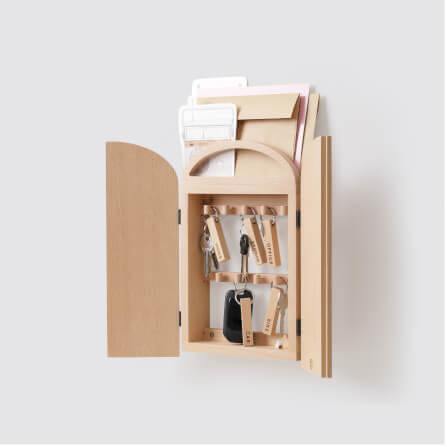 ตู้กุญแจติดผนังดีไซน์สวยไม้บีชจริง Pana Objects รุ่น Miti : Key Cabinets สีไม้บีชธรรมชาติ size 18x5.7x28 ซม_6