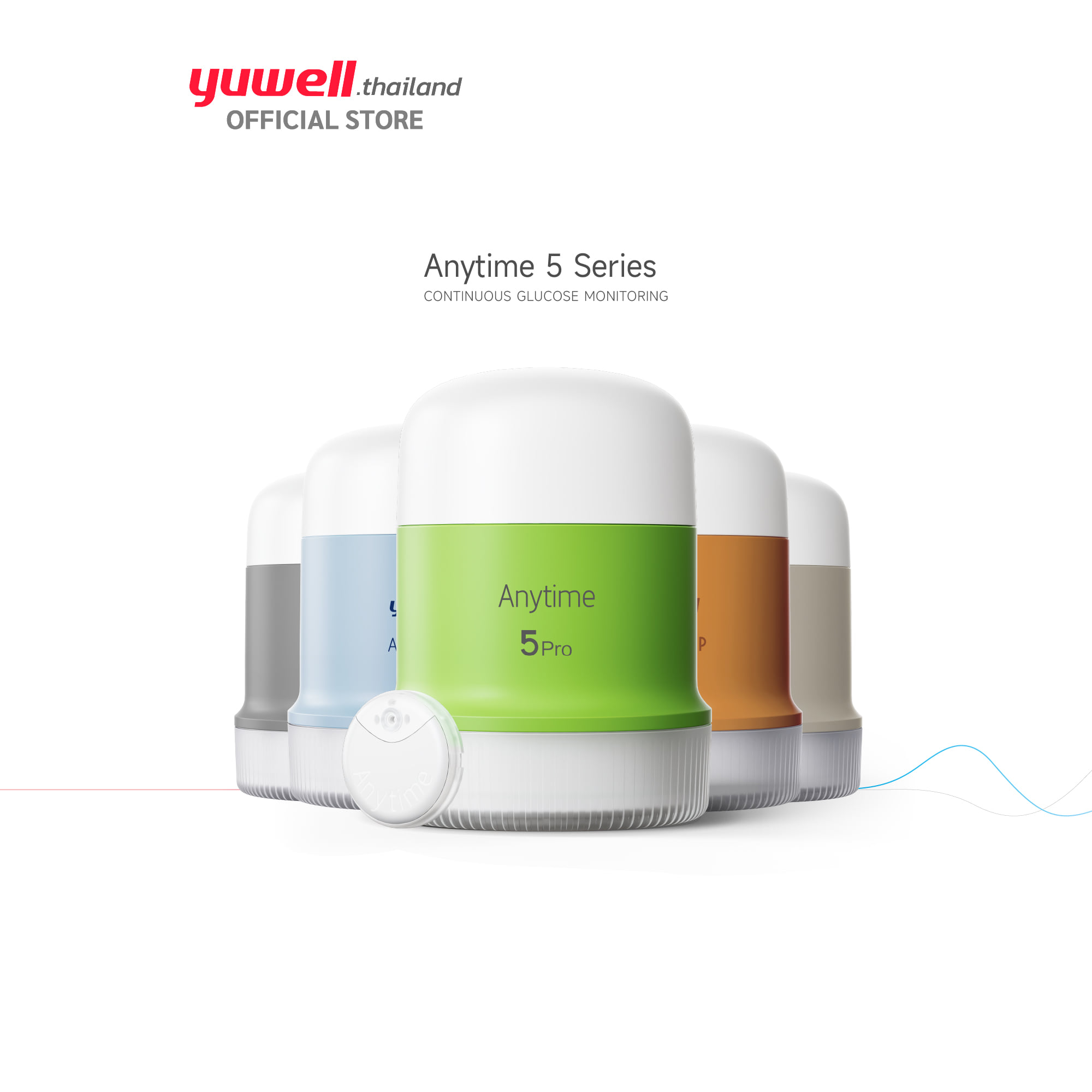 เครื่องวัดน้ำตาลแบบต่อเนื่อง YUWELL ANYTIME 5 PRO 16 วัน_1