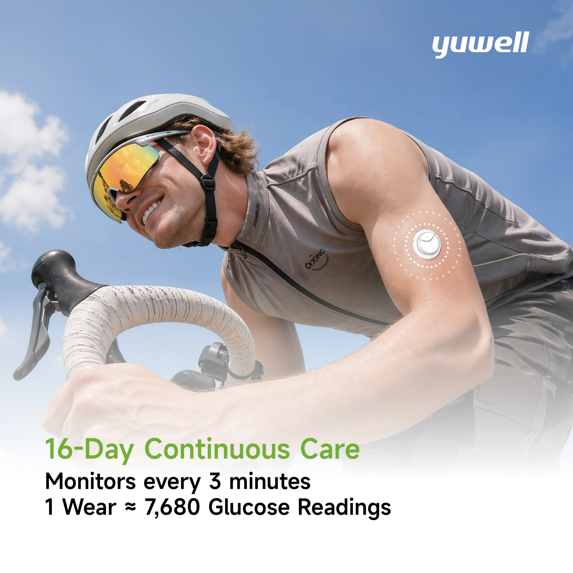 เครื่องวัดน้ำตาลแบบต่อเนื่อง YUWELL ANYTIME 5 PRO 16 วัน_3