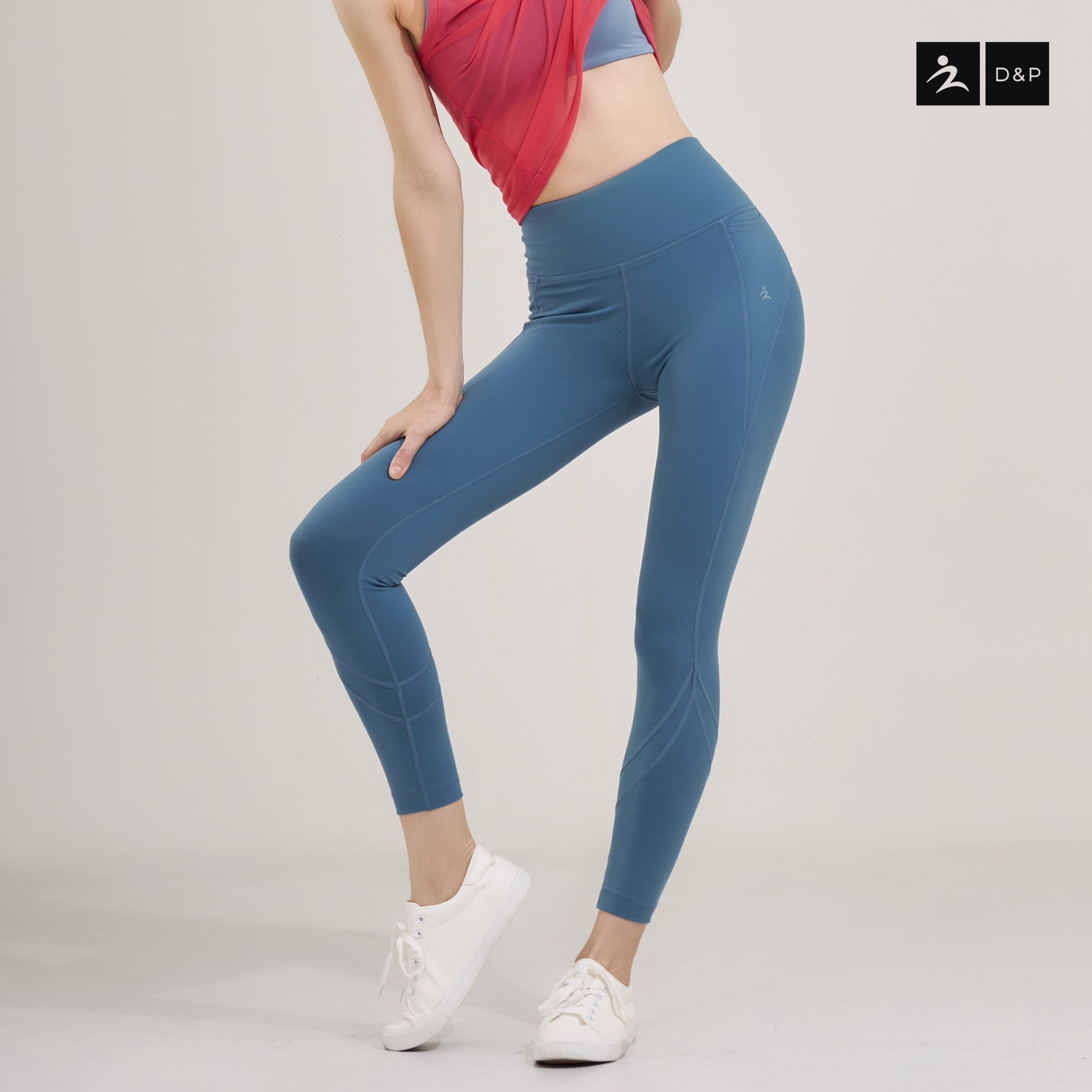 D&P SPORT LEGGINGS | ALLWAYS | D-2782 กางเกงเลกกิ้ง ดีไซน์กระเป๋าข้าง กระชับกล้ามเนื้อ ยกสะโพก_0