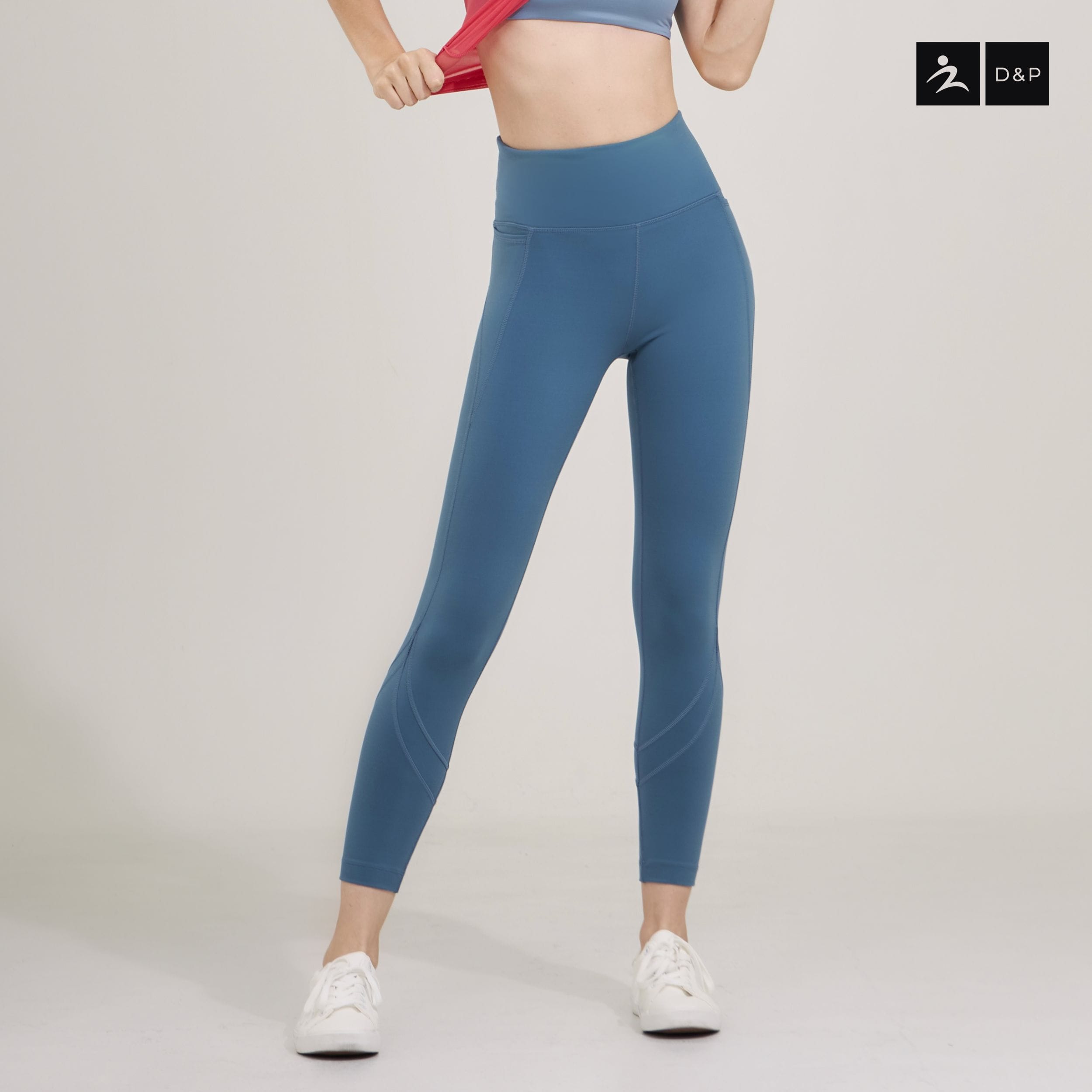 D&P SPORT LEGGINGS | ALLWAYS | D-2782 กางเกงเลกกิ้ง ดีไซน์กระเป๋าข้าง กระชับกล้ามเนื้อ ยกสะโพก_5