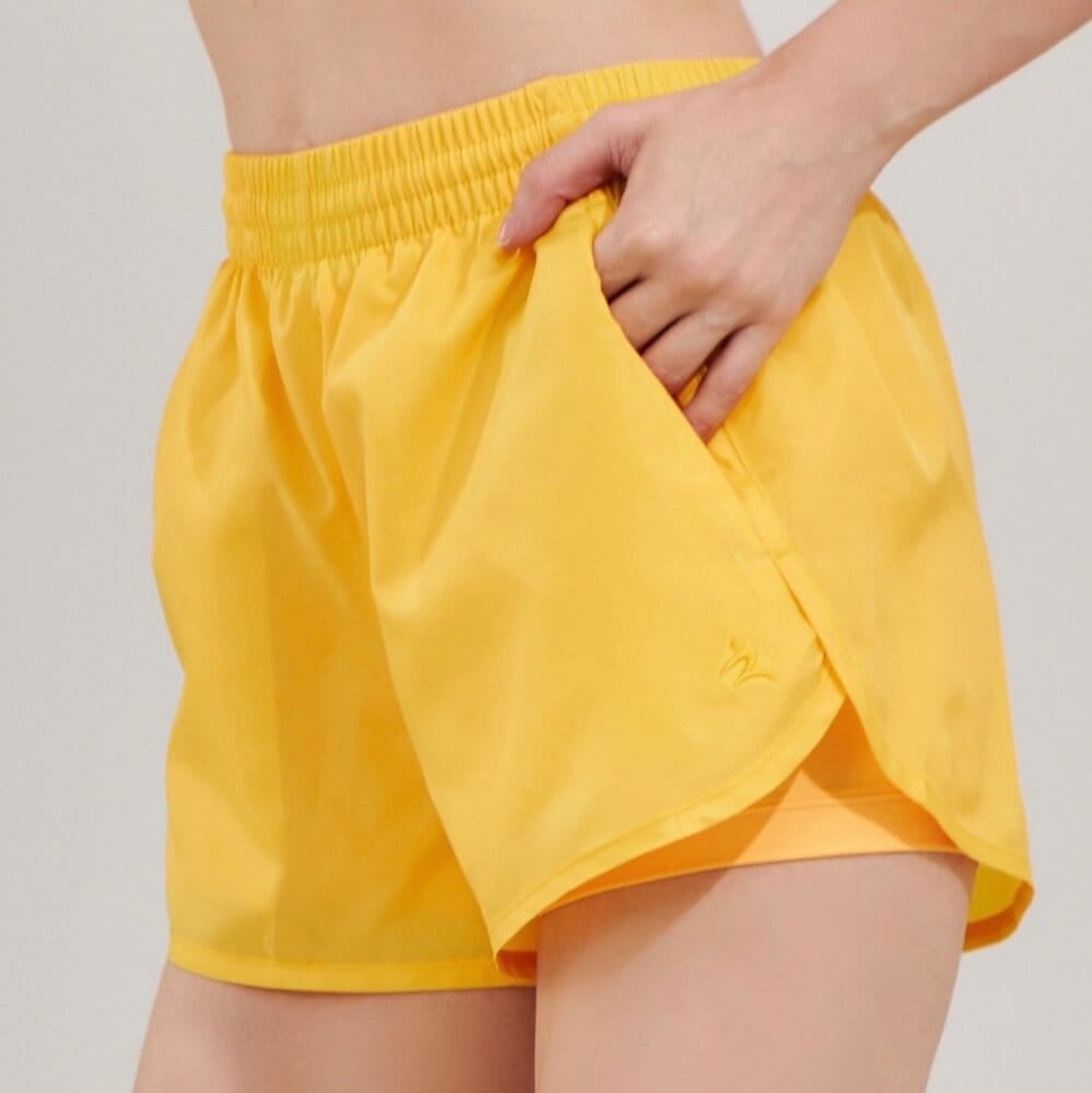 กางเกงขาสั้นมีซับใน D&P Sport DP-3267 ไซส์ M สีเหลือง