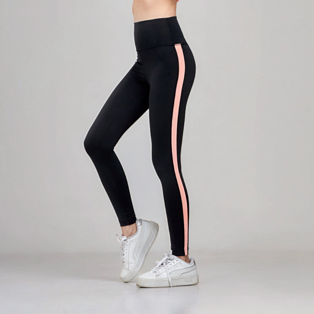  เลกกิ้งขายาวเอวสูง D&P Sport DP-2796 ไซส์ L สีดำ/ส้ม_1