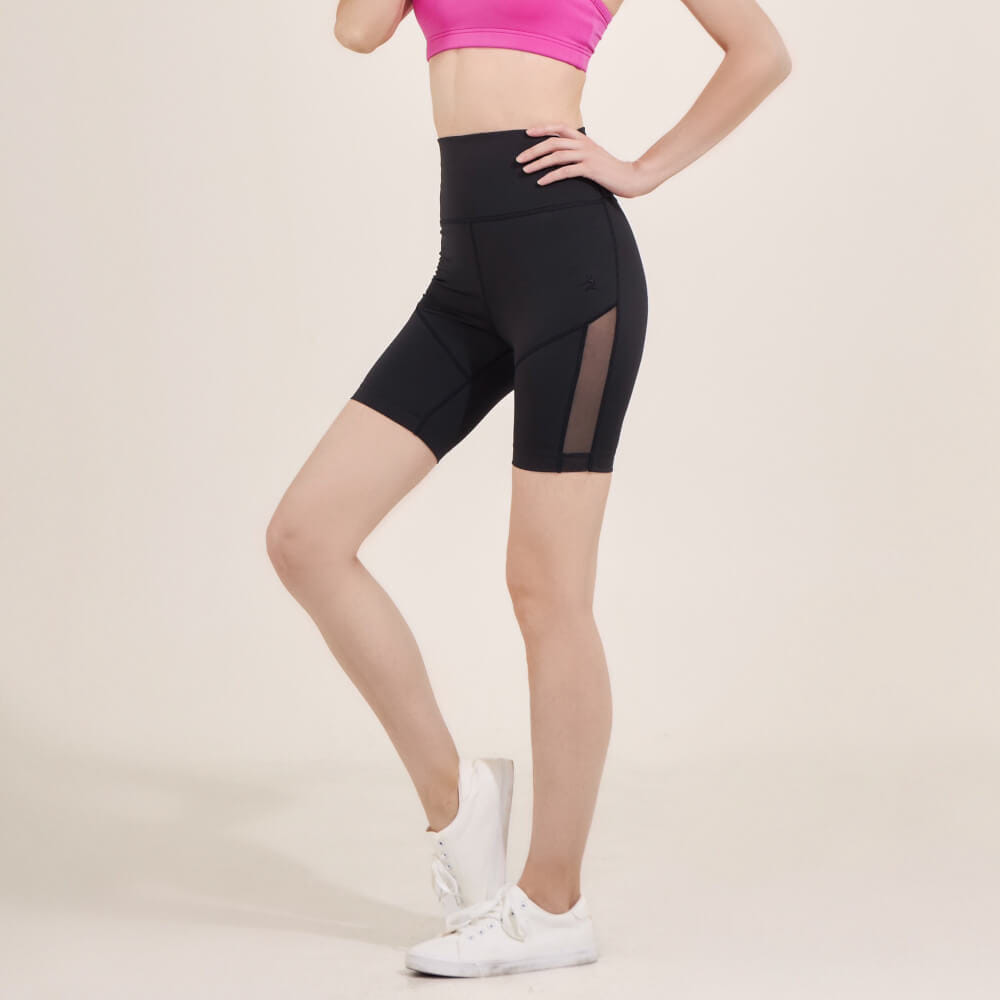 กางเกงขาสั้นเอวสูง D&P Sport DP-2785 ไซส์ XL สีดำ