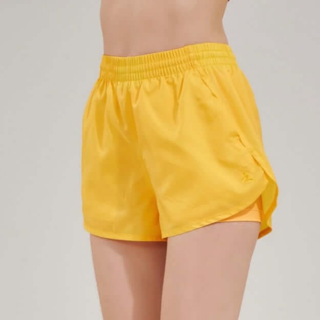 กางเกงขาสั้นมีซับใน D&P Sport DP-3267 ไซส์ M สีเหลือง