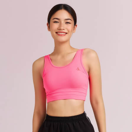 ครอปบราหลังเว้า D&P Sport DP-7576 ไซส์ L สีชมพู